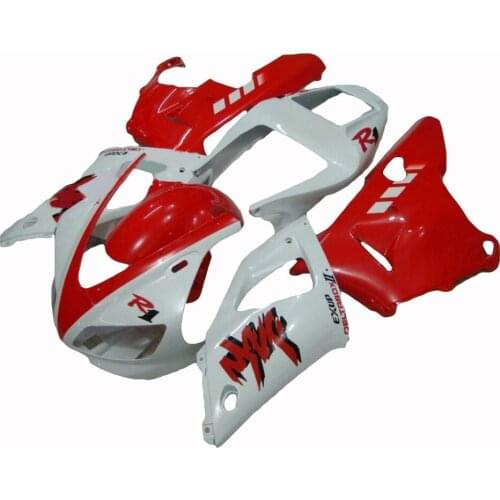 High quality ABS plastic fairings kit for 98 99 red white R1 YZF R1 fairing kit for 1998 1999 100% fit injection LV105