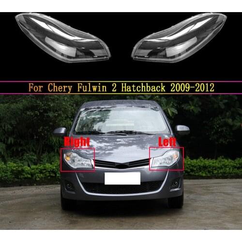 Bright Head Light Shade Shell Caps Front Headlamp Lamp Cover Lampshade Headlight For Chery Fulwin 2 Hatchback 2009~2012