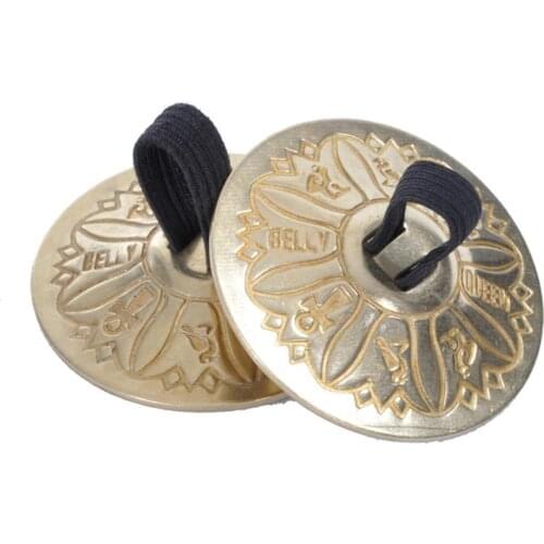 1 Pair Copper Finger Cymbals Belly Dancing Dancewear Decoration Accessories Dancing Props Percussion Instrument