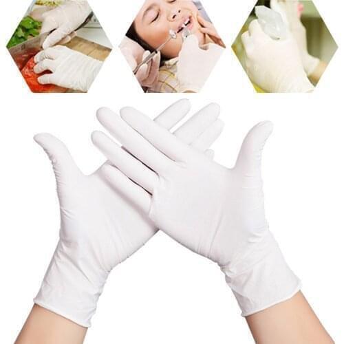 10pcs Washing Gloves Disposable White Nitrile Multifunction Household Cleaning Universal Oilproof Anti-static Latex Light Glove