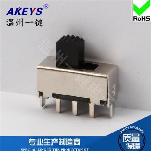 10pcs SS-22F06 (2P2T) Handle height 6mm 2-speed toggle switch 2 fixed feet Double row 6 foot vertical