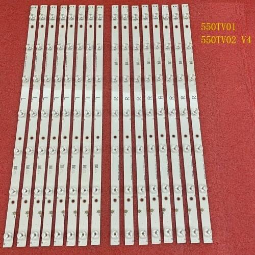 16pcs/set LED backlight strip for Panasonic TX-55AX630 TX-55AX630B TX-55AX630E 550TV01 550TV02 V4 BX-55S10E02-2BBH2-0-Q-49R-5738