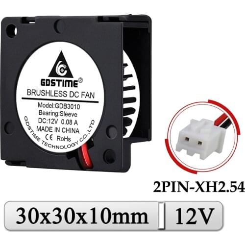 5Pcs Gdstime DC 12V Fan 30mm 30mmx30mmx10mm Mini Radial Cooler Fan 3cm 30mx10mm Laptop Micro Turbo Blower Radiator Cooling Fan