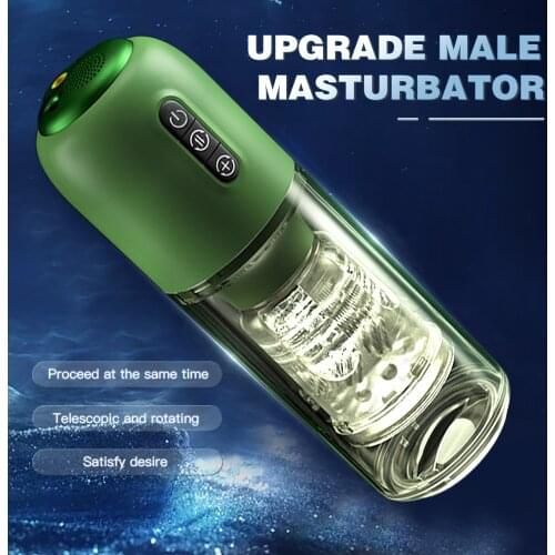 Automatic Telescopic Rotation Male Masturbator Interactive Pronunciation Masturbation Cup Electric Climax Adult Sex Toys For Men