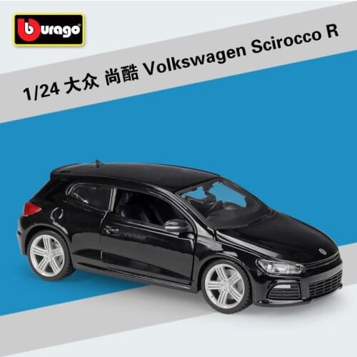 Bburago 1:24 Volkswagen Scirocco R Black simulation alloy car model Collect gifts toy