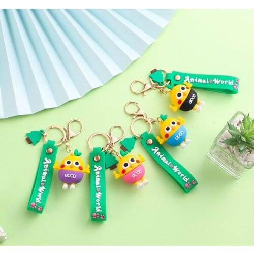 Anime Animal Key Chain PVC Kawaii Toy Keychain Car Key Ring Holder Party Birthday Gifts for Children Christmas Gift