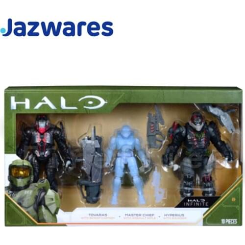 1/18 HALO 4inches Action Figure (3PCS/SET) Master Chief Tovaras And Hyperius Anime Movie TV Model For Gift Free Shipping
