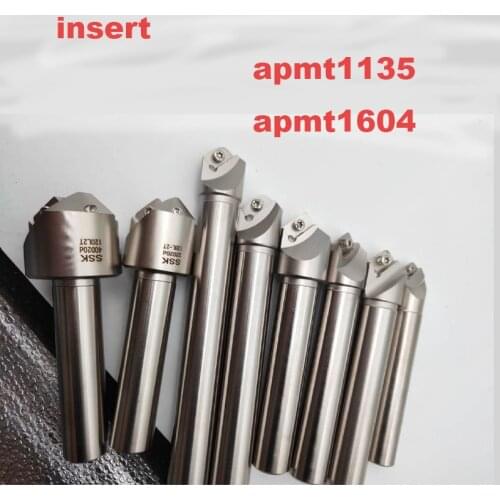 SSK 16-C16-110 45 degree chamfer end milling cutter matched with APMT1135 carbide inserts or SSK 20-20-130 ADNT1603 or 160