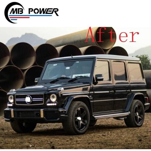 G class W463 G63 Body Kit for W463 G350 G400 G540 G55 to G63 full set PP material Front bumper Grille Over fender 1990~2018y