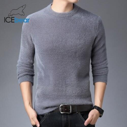 ICEbear 2021 autumn new mens sweaters plus fleece sweaters warm and fashionable mens clothing A-1