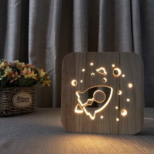 Creative table lamp simple cross-border rocket modeling USB LED lamp creative gift lamp