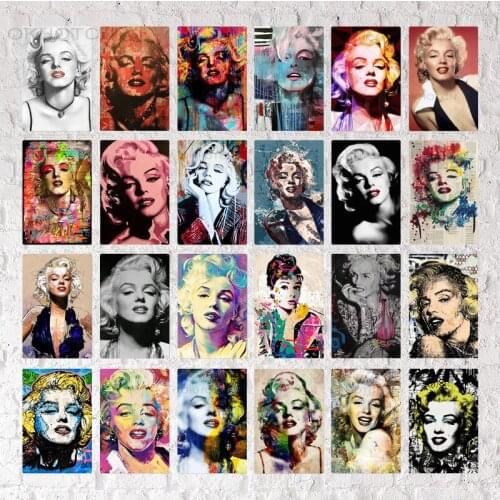 Marilyn Monroe Vintage Metal Poster Plaque Tin Sign Metal Wall Decor Man Cave Club Living Room Metal Signs