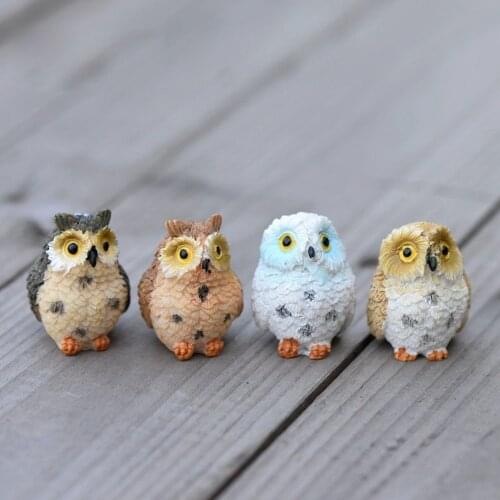 Micro Landscape Owl Doll Resin Fairy Home Garden Decoration Micro Ornaments Decoration Ornaments Bird Miniature Figurines