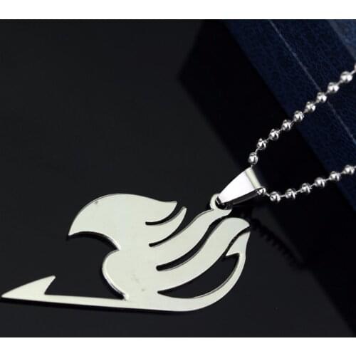Stainless steel Fairy Tail Logo Necklace Cosplay Jewelry Anime Figure Fairytail necklace