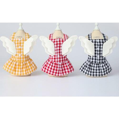 Pet Dog Cat Dress Princess Wing Puppy Cat Dresses For Small Medium Dogs Cats Chihuahua Clothing Yorkshire Dog Skirt Pug Bulldog