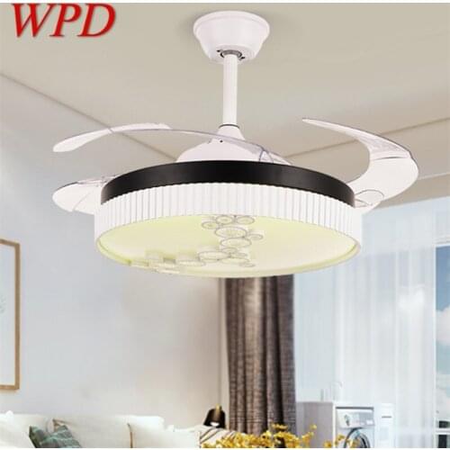 WPD Ceiling Fan Light Invisible Lamp With Remote Control Modern Simple LED For Home Living Room
