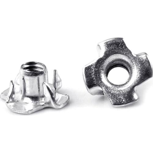 Durable T-nut Blind Pronged Tee Nuts Use on Sheet Metal and Wood Available for Household Appliances Office Equipment
