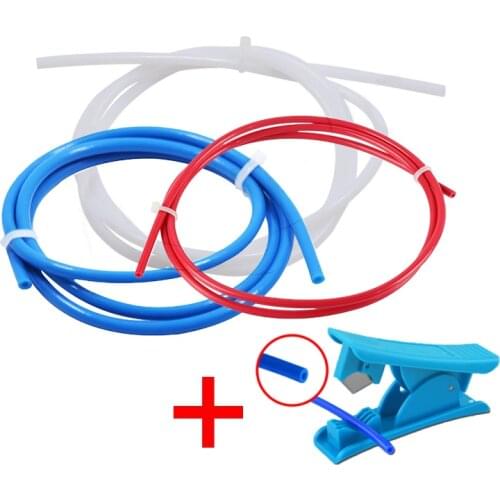 3 Color 3M White/Red/Blue ID2mm OD4mm PTFE Tube For 3D Printer 1.75MM PLA/ABS/TPU/PETG Filament Feeding Loading With Cutter