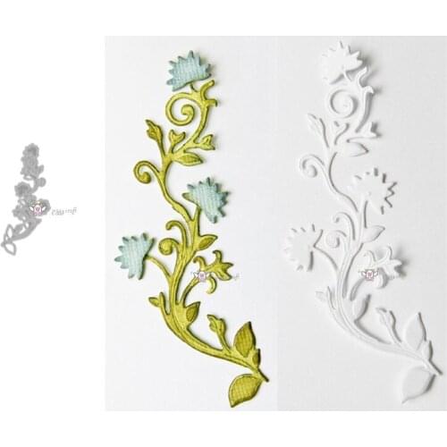 Mmao Crafts Metal Steel Cutting Dies New Flower leaf strip Stencil For DIY Scrapbooking Paper/photo Cards Embossing Dies