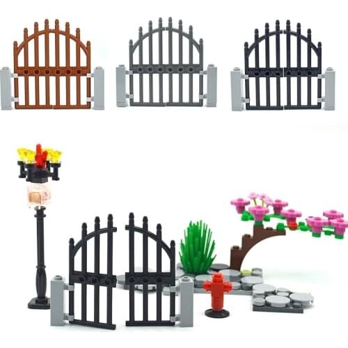 Compatible City House Accessories Building Blocks Door Gate Fire Hydrant LED MOC Light Model Light-Emitting Bricks For Children