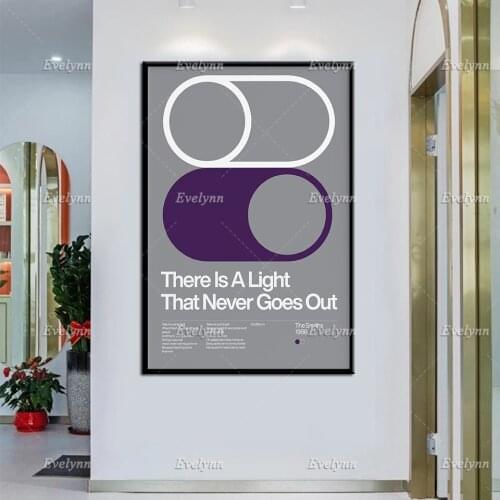 The Smiths - There Is A Light That Never Goes Out - 1986,New Wave Song Minimalistic Swiss Graphic Design Poster Art Wall Print