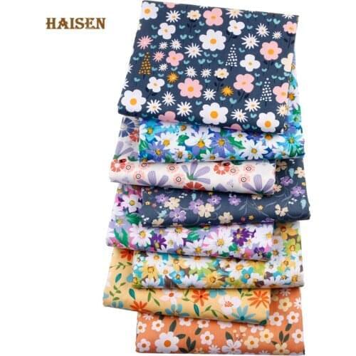 8Pcs/40x50cm,New Gorgeous Flowers Printed Twill Cotton Fabric,Patchwork Cloth,Calico,DIY Sewing Quilting Material For Baby&Child
