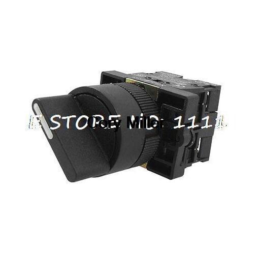 600V 10A Three 3 Position Rotary Select Selector Switch 2 NO N/O XB2-ED33