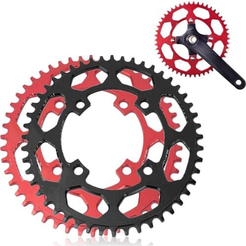 Bike Chainring 104BCD Round Shape Narrow Wide 44T/46T/48T Bike Chainwheel Cycling Universal Crankset Plate Bicycle Chainwheel