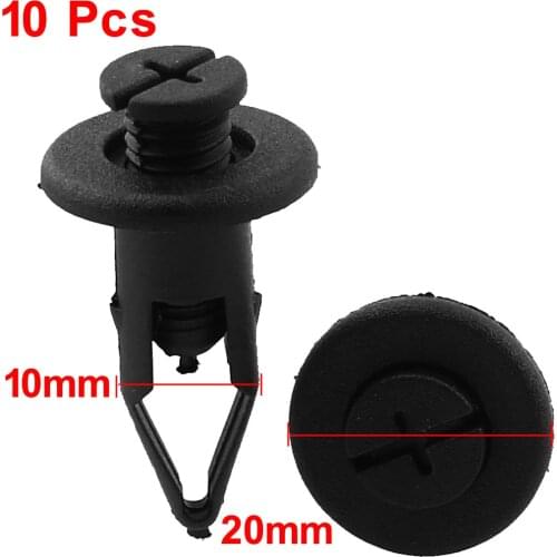 X Autohaux 10Mm X 20Mm X 22Mm Plastic Car Bumper Fender Push Clips Rivets Retainer 10Pcs