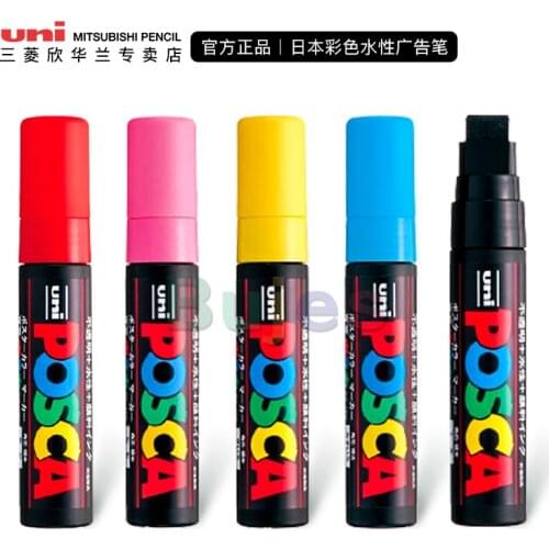Japan UNI POSCA Series Acrylic Graffiti Marker, Fadeless, Pc-17k Pop Poster Advertising Pen, 15mm, Markers Set, Posca Markers