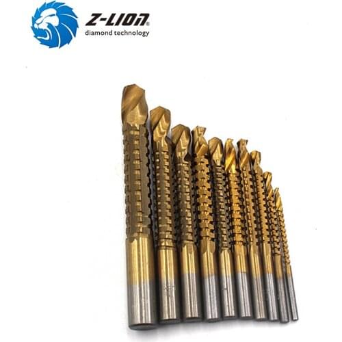 Z-LION10pcs Endurance Saw Pull Saw Woodworking Drill Bit Spiral Groove Serrated Drill 3-13mm Drill Bit Sharp Drill Bit Too