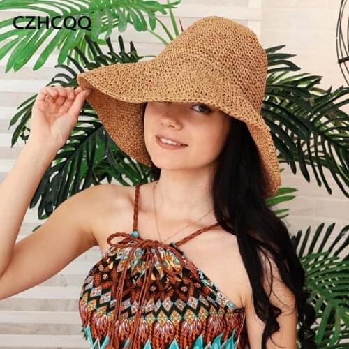 Lady Sun Visor Hat Straw Women Summer Shade Beach Floppy Bucket Panama Hat Visor Outdoor Cap Female For Summer Girls 2019