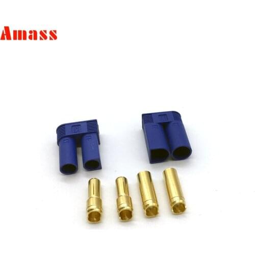 100 Pairs Amass EC5 Plug Male and Female 6mm golden Plated Bullet Connector for RC ESC Battery