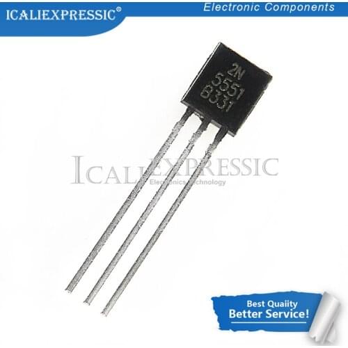 100PCS 2N5551 TO-92 NPN General Purpose Amplifier 0.6A 160V NPN Original new In Stock