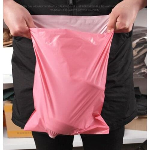 100pcs Pink Poly Mailing Adhesive Envelope Bags Shipping Packaging Bags Plastic Mailer Pink Wedding Gift Package Bags