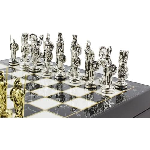 12 Inch Chess Set Luxery Chess Set Personalized Board Game with Figures Wooden Chess Board and Metal Chess Figures