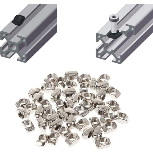 50Pcs/Set Printer M5 T Hammer Nut Fastener Connector For 2020 Profile
