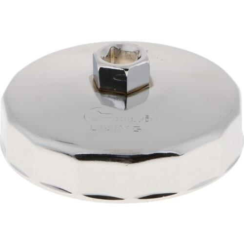 914 Sliver Oil Filter Remover Cap Oil Grid Wrench 14 Flutes For Car 106x45mm