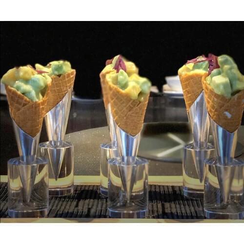 1PCS Ice Cream Holder Acrylic Cupcake Ice Cream Cones Holder Stand For Wedding Party Buffet Display Ice Cream Tool