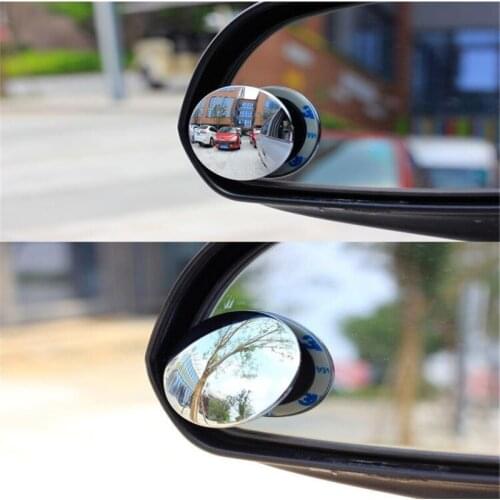 Automobile Rimless Small Circular Mirror 360 Degree Reversing Blind Spot Mirror Convex Mirror Rear View Rotation