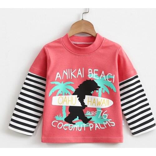 Children Clothing Boys' Girls Long Sleeve T-shirt Spring New Cuhk Childrens Kids Tee Shirts Clothes Baby Cartoon Bottomed Shirt