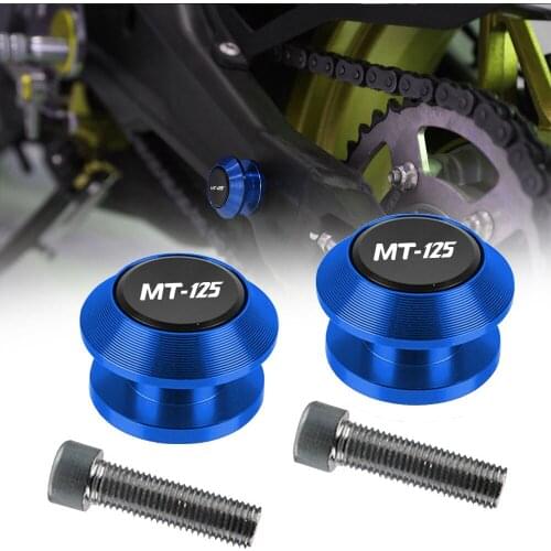 For Yamaha MT125 MT-125 MT 125 2014 2015 2016 2017 2018 Parts Motorcycle 6MM CNC Aluminum Swingarm Spools Stand Screws Slider