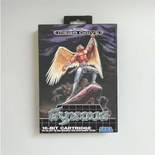 Gynoug - EUR Cover With Box 16 Bit MD Game Card for Megadrive Genesis Video Game Console