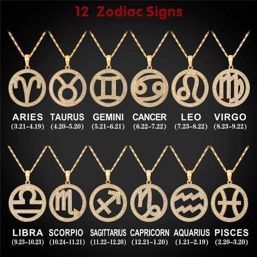 GPUNK Women's Pendants Zodiac Signs