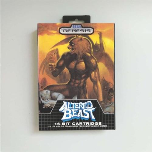 Altered Beast - USA Cover With Retail Box 16 Bit MD Game Card for Sega Megadrive Genesis Video Game Console