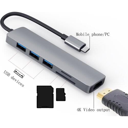 Hub usb c usb 3.0 Adapter Card reader for MacBook Pro Air HDMI-Compatible usb c adapter several ports multi-function Splitter