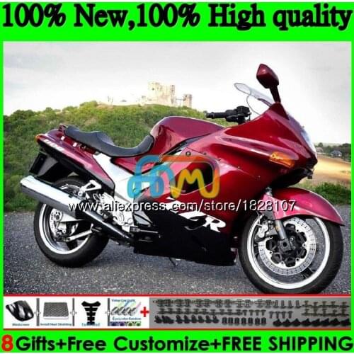 Body For KAWASAKI ZX-11R ZZR 1100ZZR1100 ZX11 R ZZR-1100 Top Wine red 7BS.25 ZX-11 ZX 11R ZX11R 90 91 92 1990 1991 1992 Fairing