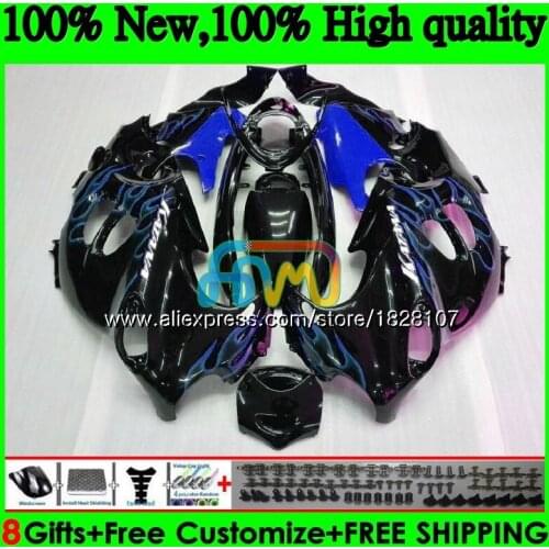 Body For SUZUKI KATANA GSXF 600 750 1998 1999 2000 Blue flames 2001 2002 33BS.55 GSX750F GSXF750 GSXF600 98 99 00 01 02 Fairing