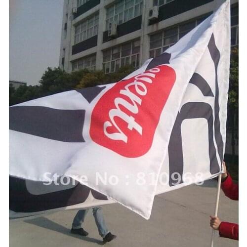 Light weight flying flags, both sides printing your logo graphic, Double sided printed polyester fabric flag banner