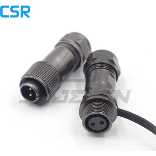 ST12 Waterproof IP67 Metal 2 Pin docking Chassis Mount Circular Aviation Plug Cable Connector